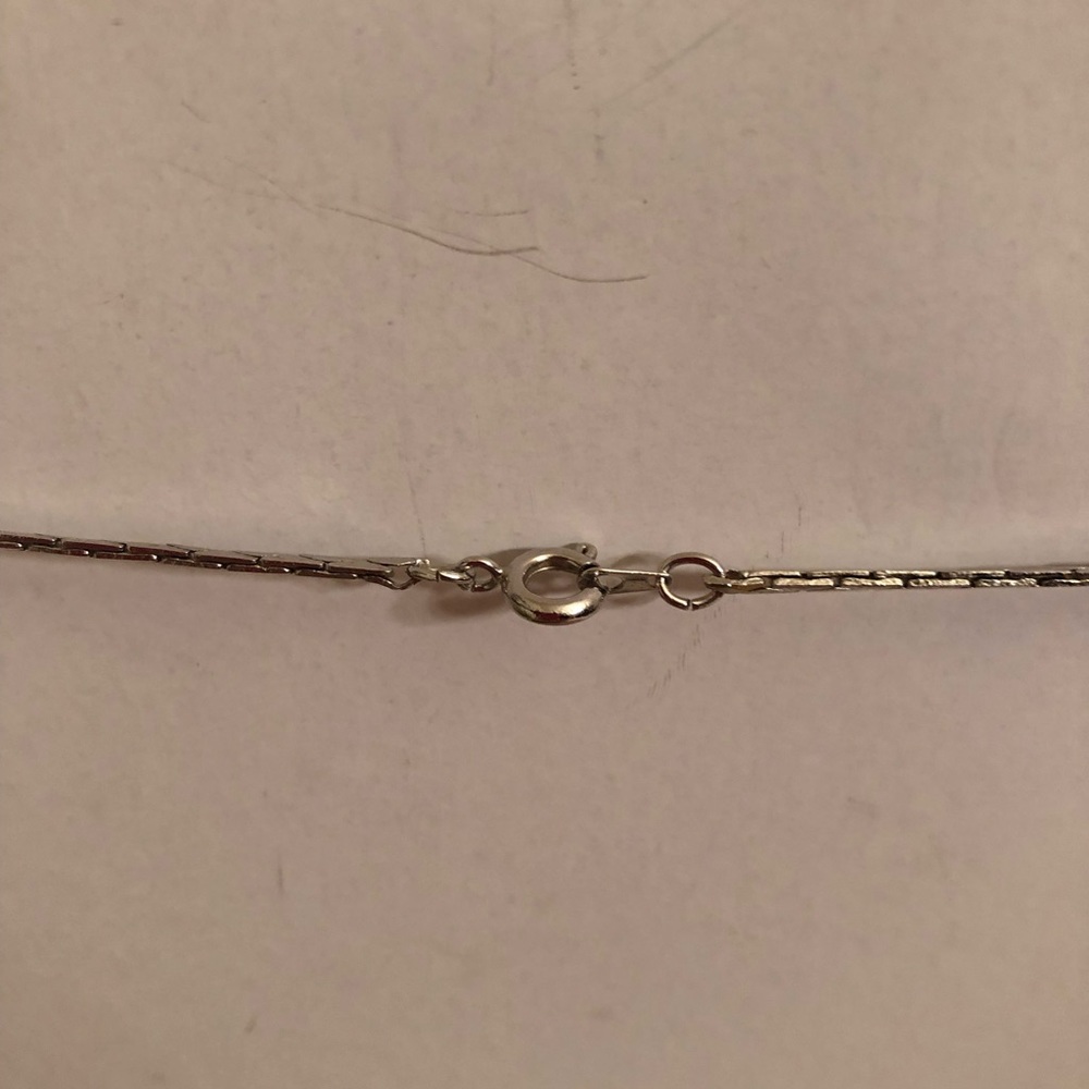 Silvertone Cross And Chain - image 3